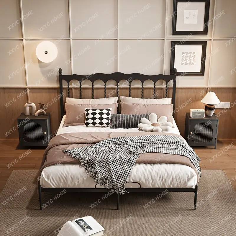 ML retro modern simple bedroom household small apartment children wrought iron bed high sense
ML retro modern simple bedroom household small apartment children wrought iron bed high sense