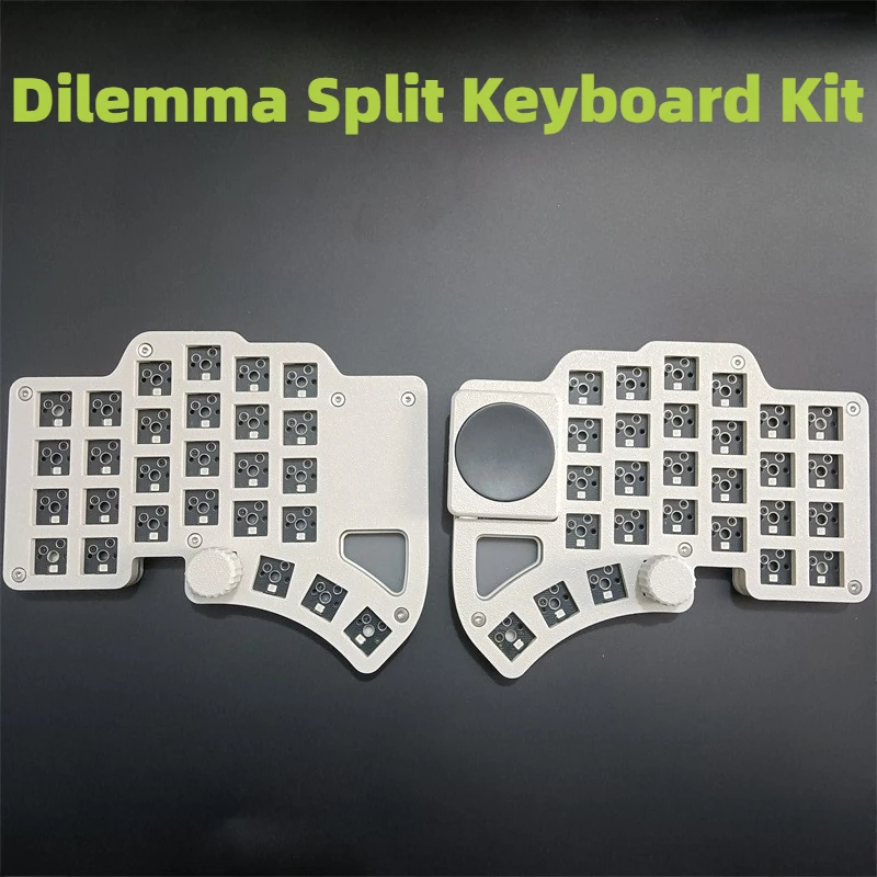 Original Edition Dilemma Split Keyboard Kit Custom Single-mode Hot-swap MXSwitch Gold-plated PCB FDM Shell with Knob Touch Panel
Original Edition Dilemma Split Keyboard Kit Custom Single-mode Hot-swap MXSwitch Gold-plated PCB FDM Shell with Knob Touch Panel