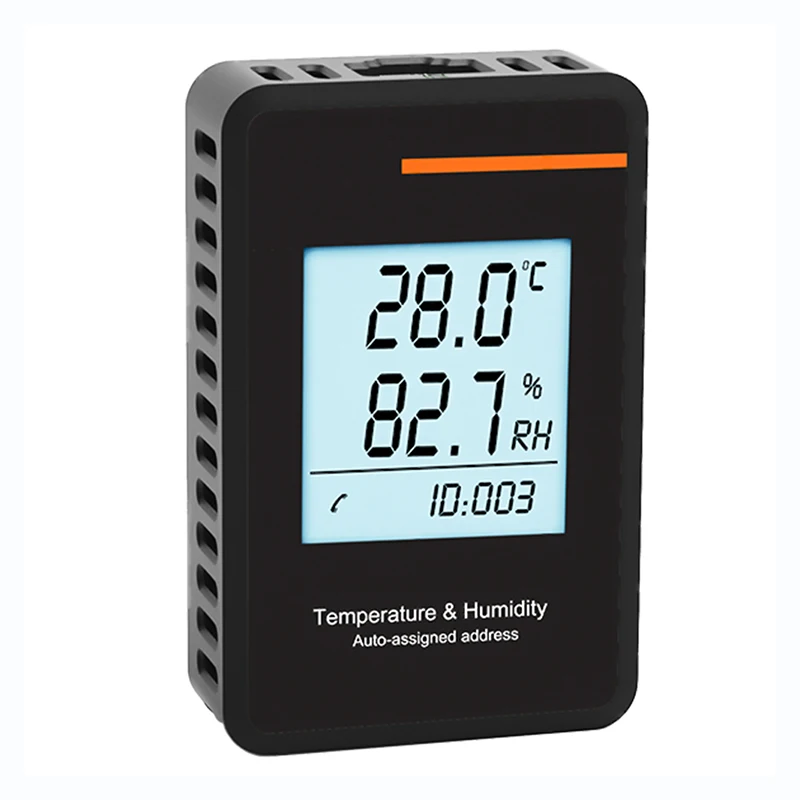 Digital Temperature & Humidity Sensor with LCD Display, RS485/RJ45 Interface, and Magnetic Mount — Industrial Environment Sensor