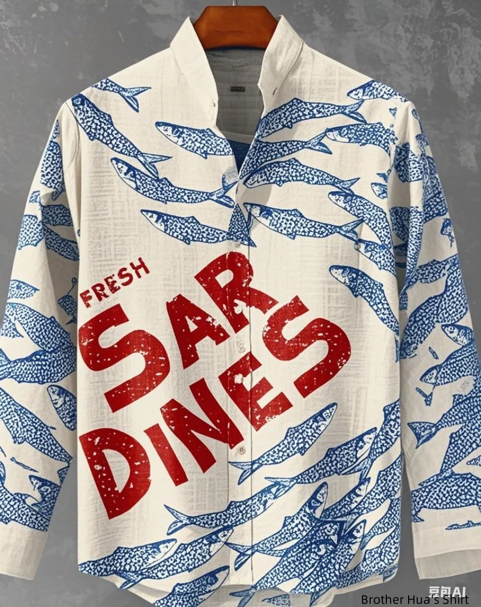 New Retro Fish Sardines Art 3D Printing Casual Fashion Linen Men's Stand Collar Short Sleeve Shirt Hawaiian Shirt Fast Shipping
New Retro Fish Sardines Art 3D Printing Casual Fashion Linen Men's Stand Collar Short Sleeve Shirt Hawaiian Shirt Fast Shipping