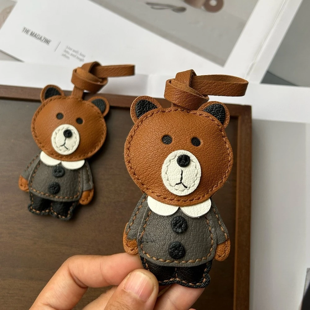 Imported Leather Brown Bear Bag Charm Handmade Adorable Bear Pendant Cartoon Bear Doll Accessory
Imported Leather Brown Bear Bag Charm Handmade Adorable Bear Pendant Cartoon Bear Doll Accessory