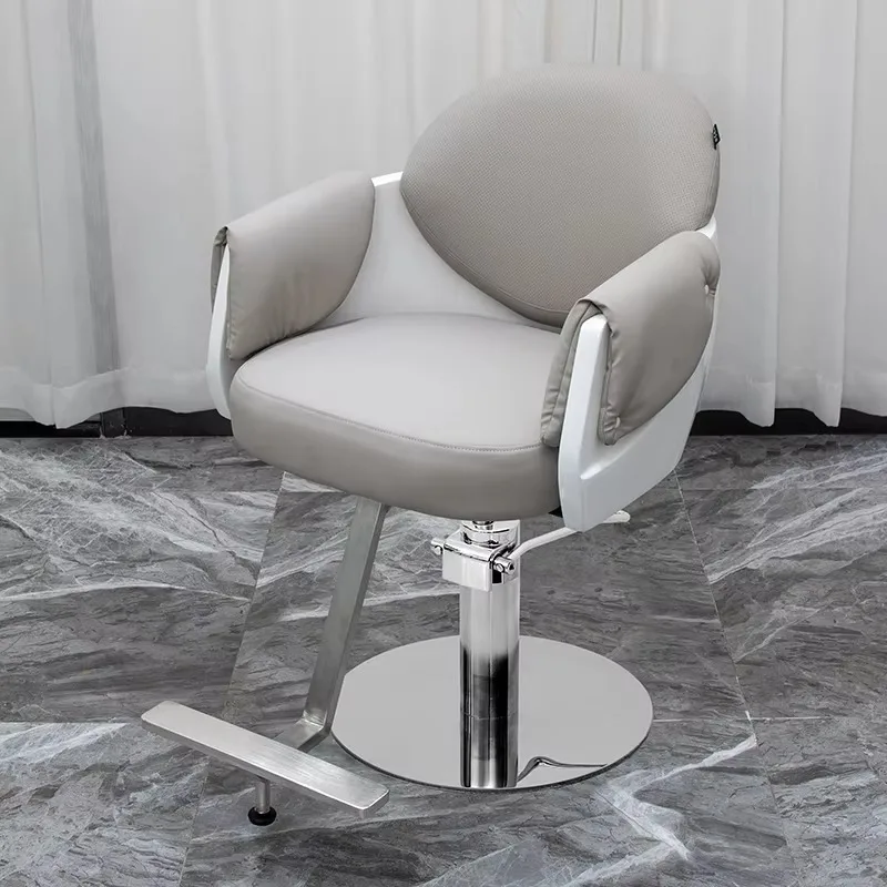 Salon Chair Silver Stainless Steel Base Fiberglass Barber Chair Customizable Color LOGO for Barber Shop
Salon Chair Silver Stainless Steel Base Fiberglass Barber Chair Customizable Color LOGO for Barber Shop