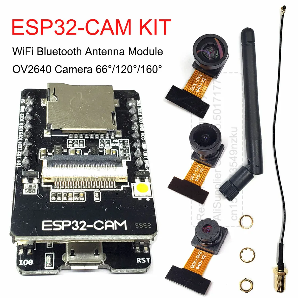OV2640 ESP32 Cam Set with DVP 24pin Camera 66 120 160 Degree 850nm Night Vision 2MP 2.4 GHz 8MB PSRAM Wireless Bluetooth Module
OV2640 ESP32 Cam Set with DVP 24pin Camera 66 120 160 Degree 850nm Night Vision 2MP 2.4 GHz 8MB PSRAM Wireless Bluetooth Module