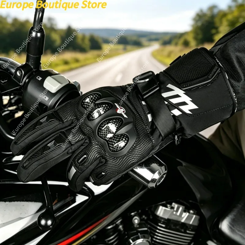 Anti Fall Waterproof Windproof Racing Winter Warm Carbon Fiber Motorcycle Gloves Men Touch Screen Thickened Long Cuff
Anti Fall Waterproof Windproof Racing Winter Warm Carbon Fiber Motorcycle Gloves Men Touch Screen Thickened Long Cuff