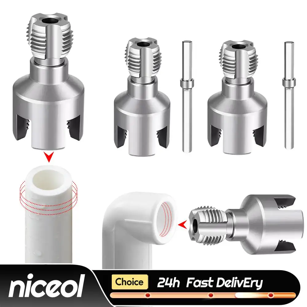 Integrated Internal & External Pipe Threading Tool 1/2in 3/4in 1in PPR Water Pipe Opener Tap for Electric Drill
Integrated Internal & External Pipe Threading Tool 1/2in 3/4in 1in PPR Water Pipe Opener Tap for Electric Drill