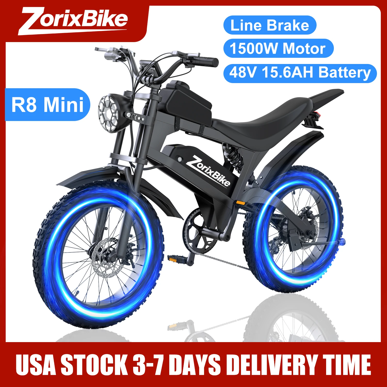 ZorixBike R8 Electric Bicycle 48V 23AH Hydraulic Brake Adult Mountain Ebike 20 Inch Mountain Electric Men's Moped Road E Bikes
ZorixBike R8 Electric Bicycle 48V 23AH Hydraulic Brake Adult Mountain Ebike 20 Inch Mountain Electric Men's Moped Road E Bikes