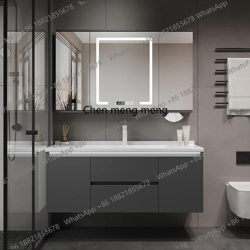 F150Simple solid wood bathroom cabinet combination ceramic integrated basin toilet folding mirror wash basin
F150Simple solid wood bathroom cabinet combination ceramic integrated basin toilet folding mirror wash basin