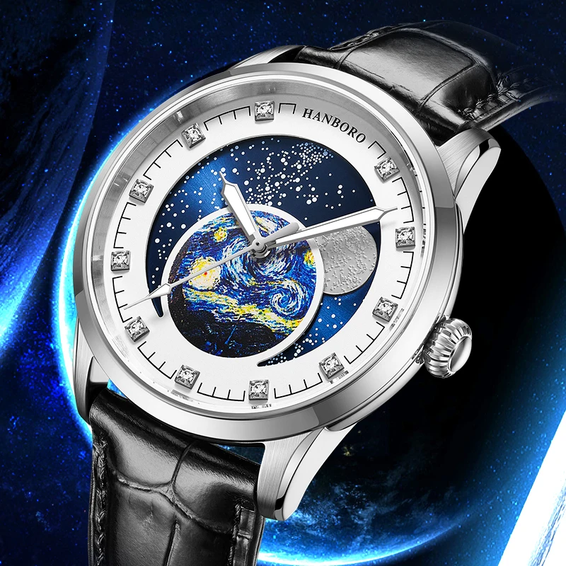 Мужские полностью автоматические полые механические часы HANBORO, водонепроницаемые и модные часы с ночным свечением
Мужские полностью автоматические полые механические часы HANBORO, водонепроницаемые и модные часы с ночным свечением
