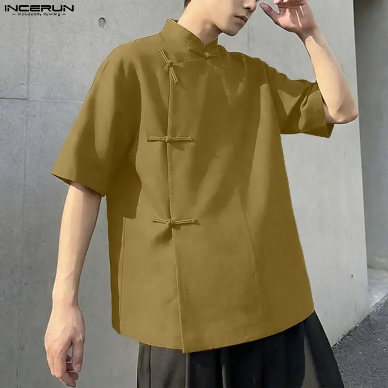 INCERUN Men Shirt Solid Stand Collar Short Sleeve Button Men Clothing Vintage Streetwear Summer 2026 Casual Tops Male Shirts
INCERUN Men Shirt Solid Stand Collar Short Sleeve Button Men Clothing Vintage Streetwear Summer 2026 Casual Tops Male Shirts