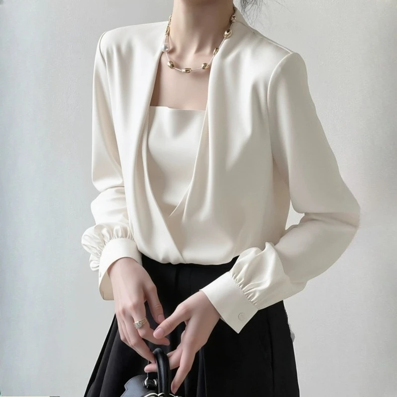 Casual Women's Blouses White Shirts Fashion Loose Spring/summer Solid Color Clothing Long Sleeves Korean Women Tops
Casual Women's Blouses White Shirts Fashion Loose Spring/summer Solid Color Clothing Long Sleeves Korean Women Tops