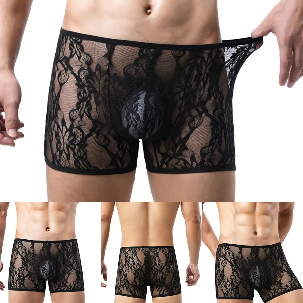 Men Perspective Exquisite Sexy Lingerie Lace Boxer Shorts Underwear Mesh Underpants Men Low Rise Panties Trunk Men's Clothing
Men Perspective Exquisite Sexy Lingerie Lace Boxer Shorts Underwear Mesh Underpants Men Low Rise Panties Trunk Men's Clothing