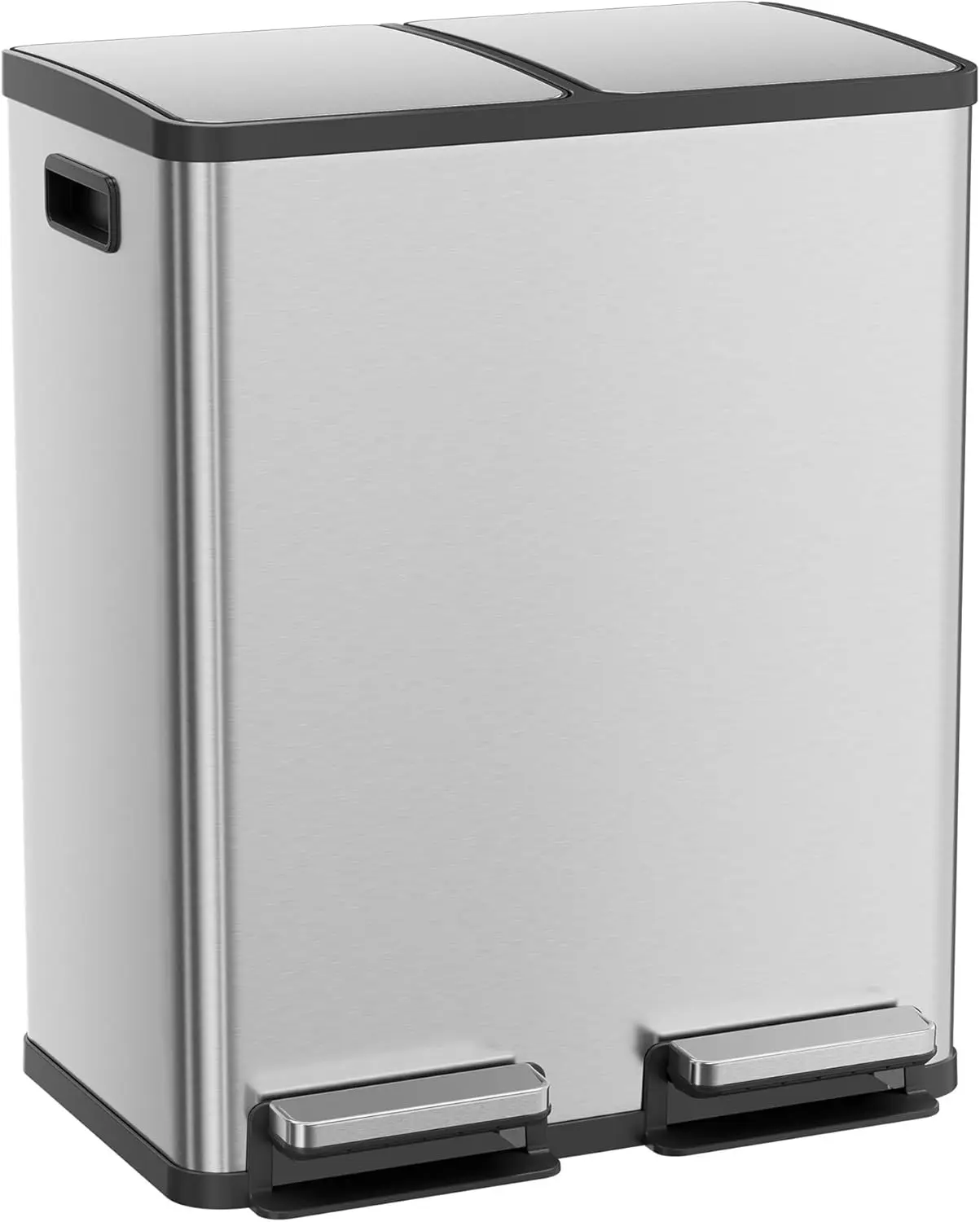 16 Gallon Dual Compartment Kitchen Trash Can with Quiet Close Foot Pedal, Stainless Steel
16 Gallon Dual Compartment Kitchen Trash Can with Quiet Close Foot Pedal, Stainless Steel