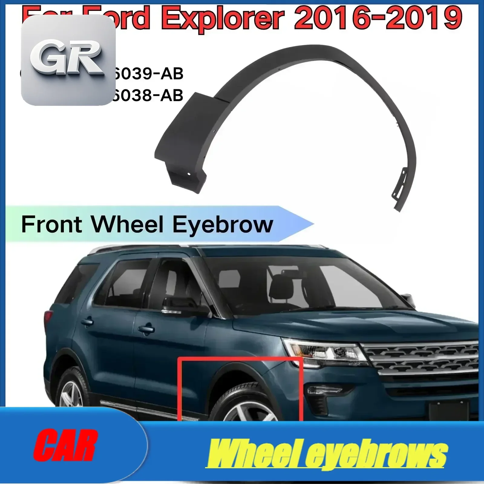 Fit For d Explorer 2016-2019 Front Wheel Eyebrow Fender Flare Car Exterior Accessory Parts tools FB5Z-16039-AB FB5Z-16038-AB
Fit For d Explorer 2016-2019 Front Wheel Eyebrow Fender Flare Car Exterior Accessory Parts tools FB5Z-16039-AB FB5Z-16038-AB