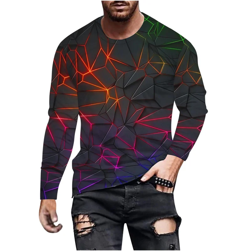 Fashion Geometric 3D Print T Shirt For Men Geometry Lava Graphic Long Sleeve T-Shirts Casual O-neck Running Sports Tops Pullover
Fashion Geometric 3D Print T Shirt For Men Geometry Lava Graphic Long Sleeve T-Shirts Casual O-neck Running Sports Tops Pullover