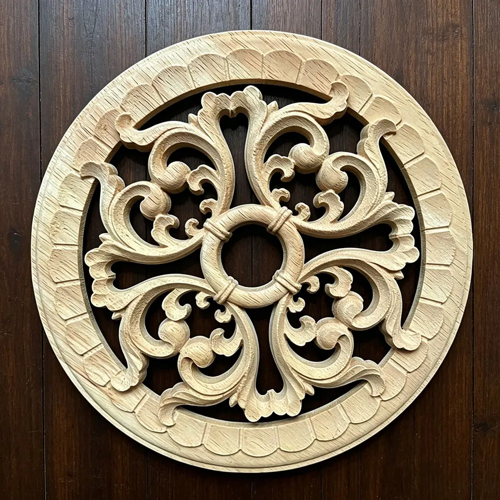 11-40cm Chinese Wood Engraving Round Applique Frame Corner Unpainted Furniture Trim Door Home Decor Decoration Accessories
11-40cm Chinese Wood Engraving Round Applique Frame Corner Unpainted Furniture Trim Door Home Decor Decoration Accessories
