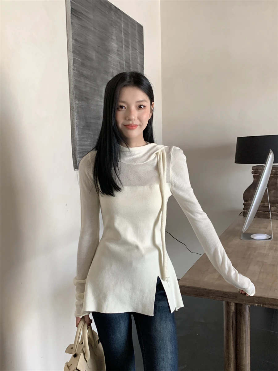 Women's High-end Solid Color O-neck Lace-up Knitted Sweaters Autumn Winter All-match Casual Slimming Pullovers Bottoming Shirts
Women's High-end Solid Color O-neck Lace-up Knitted Sweaters Autumn Winter All-match Casual Slimming Pullovers Bottoming Shirts
