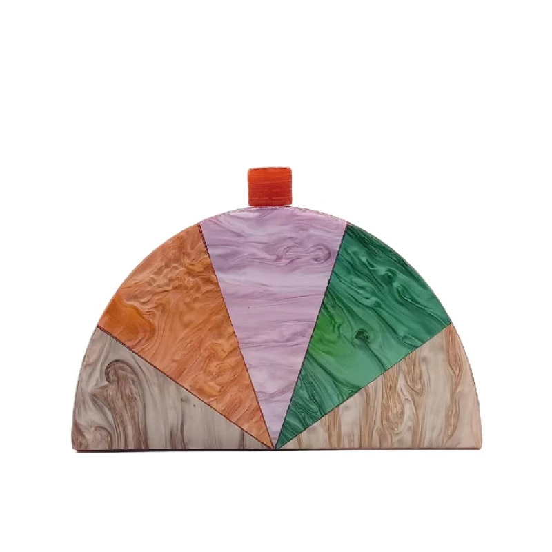 Patchwork Clutch Shoulder Bag Multicolor Wedding Fashion Crossbody New Semicircle Acrylic Evening Luxury Designer Women Wallet
Patchwork Clutch Shoulder Bag Multicolor Wedding Fashion Crossbody New Semicircle Acrylic Evening Luxury Designer Women Wallet