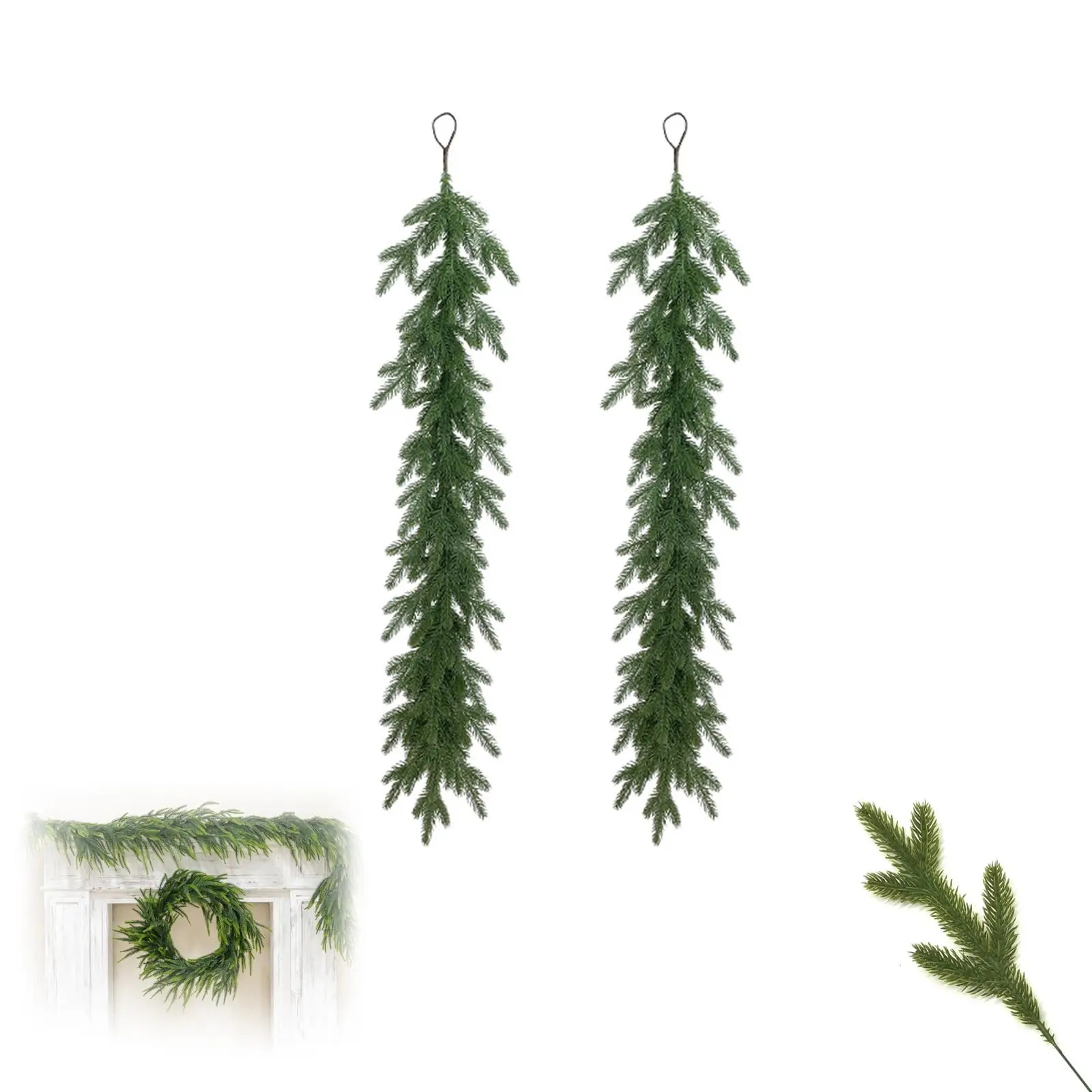 2PCS Artificial Rat Tail Pine Garland, 47.24 Inch Realistic Greenery Five-Forked Branches Rat Tail Pine, Winter Decor Durable
2PCS Artificial Rat Tail Pine Garland, 47.24 Inch Realistic Greenery Five-Forked Branches Rat Tail Pine, Winter Decor Durable