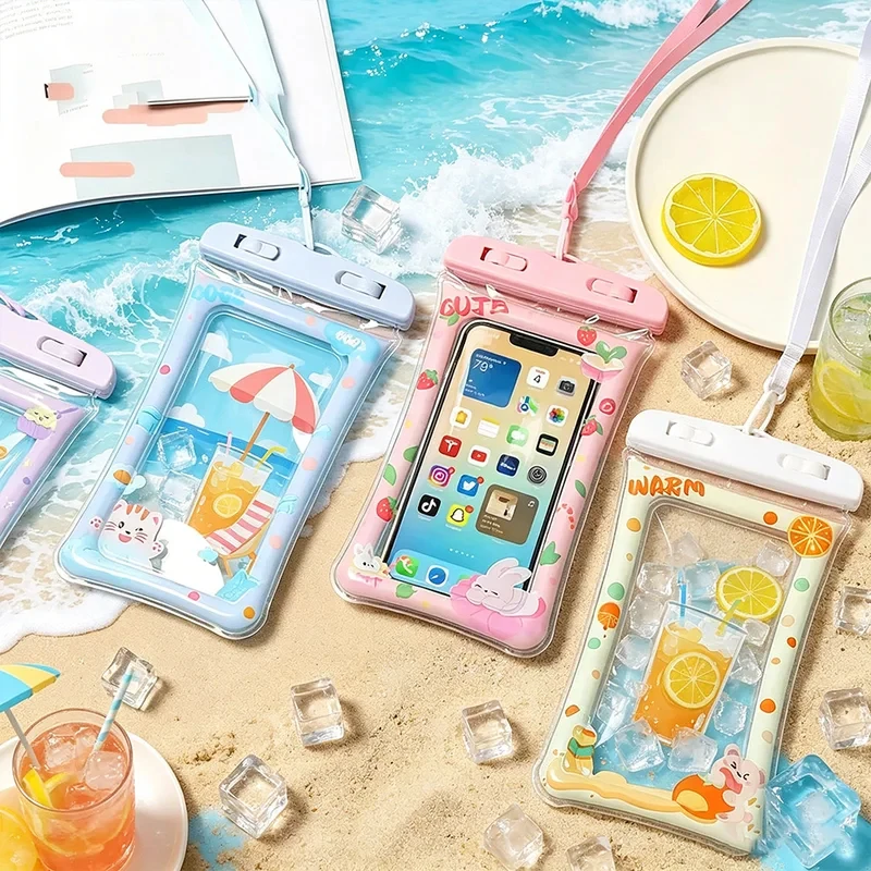 Waterproof Floating Phone Pouch Touch Screen Underwater Photography Dry Bag Cartoon Design with Lanyard for Beach Swim Dive Drif
Waterproof Floating Phone Pouch Touch Screen Underwater Photography Dry Bag Cartoon Design with Lanyard for Beach Swim Dive Drif