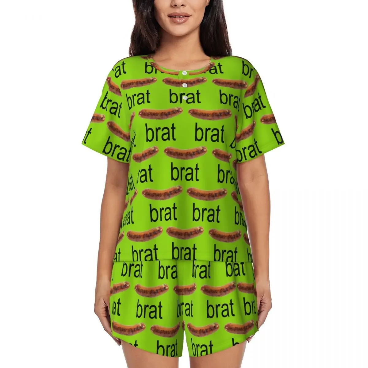 Brat Charli Xcx Round Neck Short Sleeve Nightgowns for Sleeping Sleepshirts Women Loose Pajama Set Short Pants
Brat Charli Xcx Round Neck Short Sleeve Nightgowns for Sleeping Sleepshirts Women Loose Pajama Set Short Pants
