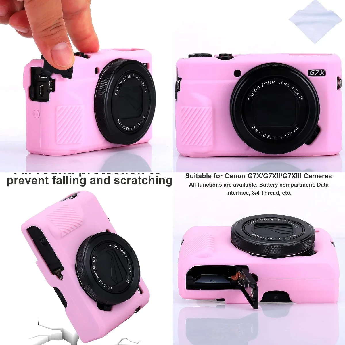 For Canon G7XII Mark 2 III G7X3 Mark 3 - Ultra - Thin Silicone Soft Shell Cover Soft Silicone Armor Camera Bag Case
For Canon G7XII Mark 2 III G7X3 Mark 3 - Ultra - Thin Silicone Soft Shell Cover Soft Silicone Armor Camera Bag Case
