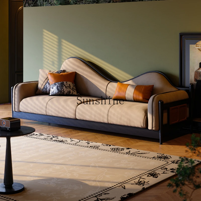 French retro sofa simple medium and ancient style small apartment living room fabric sofa
French retro sofa simple medium and ancient style small apartment living room fabric sofa