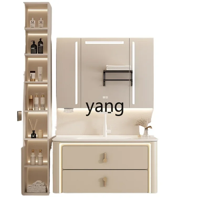 YJQ Side Bathroom Cabinet Combination Cream Wind Arc Package Washbasin Toilet Washstand
YJQ Side Bathroom Cabinet Combination Cream Wind Arc Package Washbasin Toilet Washstand