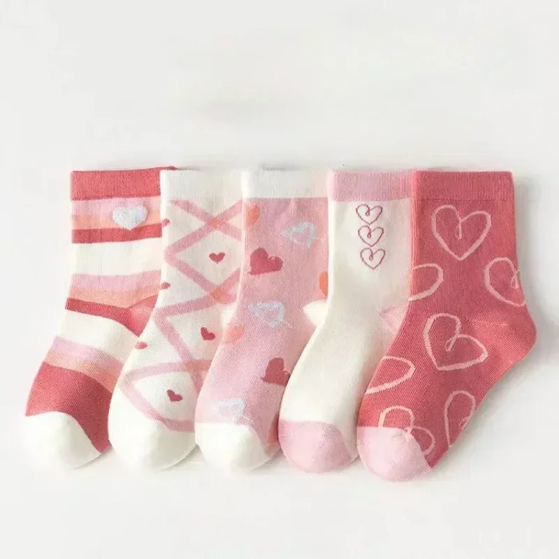 5 Pairs/Lot Kids Soft Cotton Socks Korean Love Heart Flower Print Baby Girl Socks Autumn Winter Warm Children Middle Tube Socks
5 Pairs/Lot Kids Soft Cotton Socks Korean Love Heart Flower Print Baby Girl Socks Autumn Winter Warm Children Middle Tube Socks