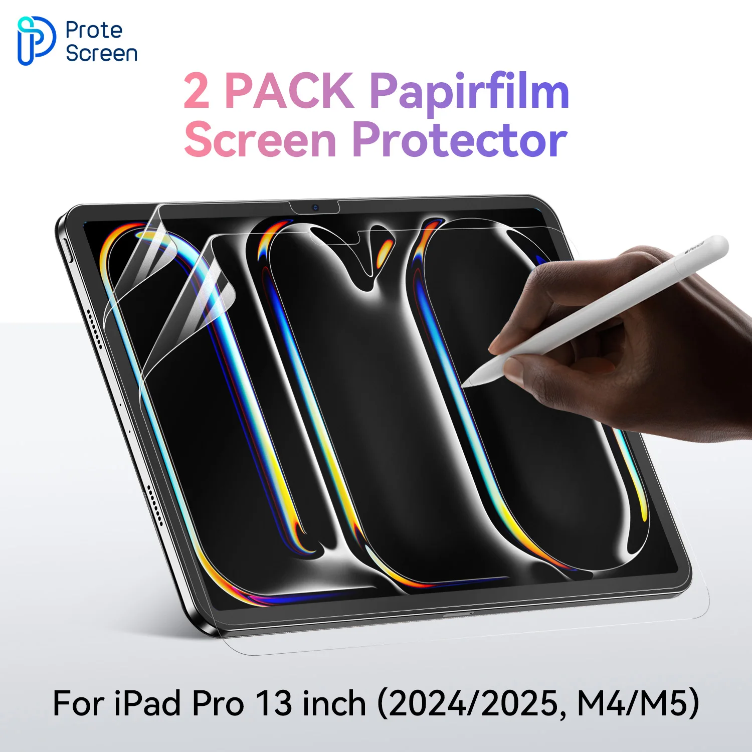 Protescreen 2pcs Paperfeel Screen Protector for iPad Pro 13/11", Anti-Glare Sketch Film, Install Tray
Protescreen 2pcs Paperfeel Screen Protector for iPad Pro 13/11", Anti-Glare Sketch Film, Install Tray