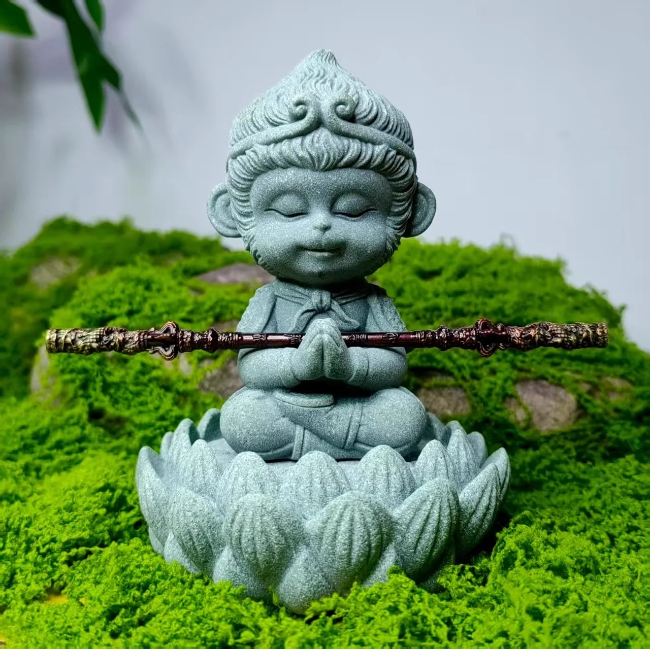 Lotus Monkey King Sun Wukong Tea Pet Green Sandstone Gongfu Tea Accessories Fish Tank Landscaping Zen Home Decoration
Lotus Monkey King Sun Wukong Tea Pet Green Sandstone Gongfu Tea Accessories Fish Tank Landscaping Zen Home Decoration