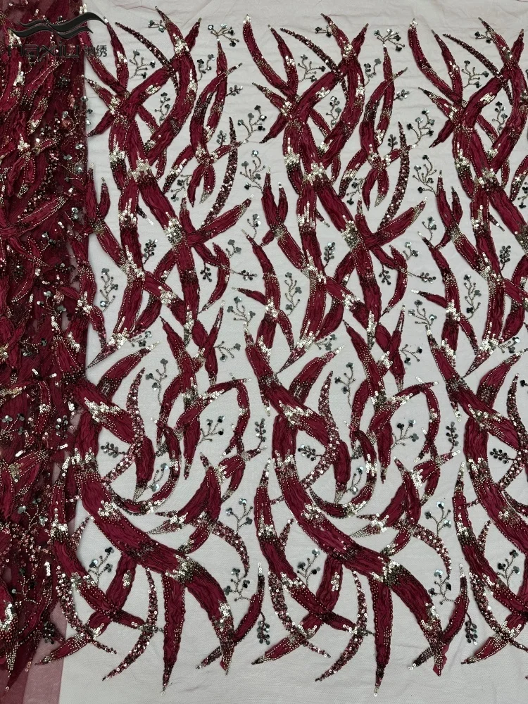 Madison African Sequins Beaded Floral Embroidery Lace Fabric High Quality Mesh For Wedding Party Dresses Elegant Sewing Cloth
Madison African Sequins Beaded Floral Embroidery Lace Fabric High Quality Mesh For Wedding Party Dresses Elegant Sewing Cloth