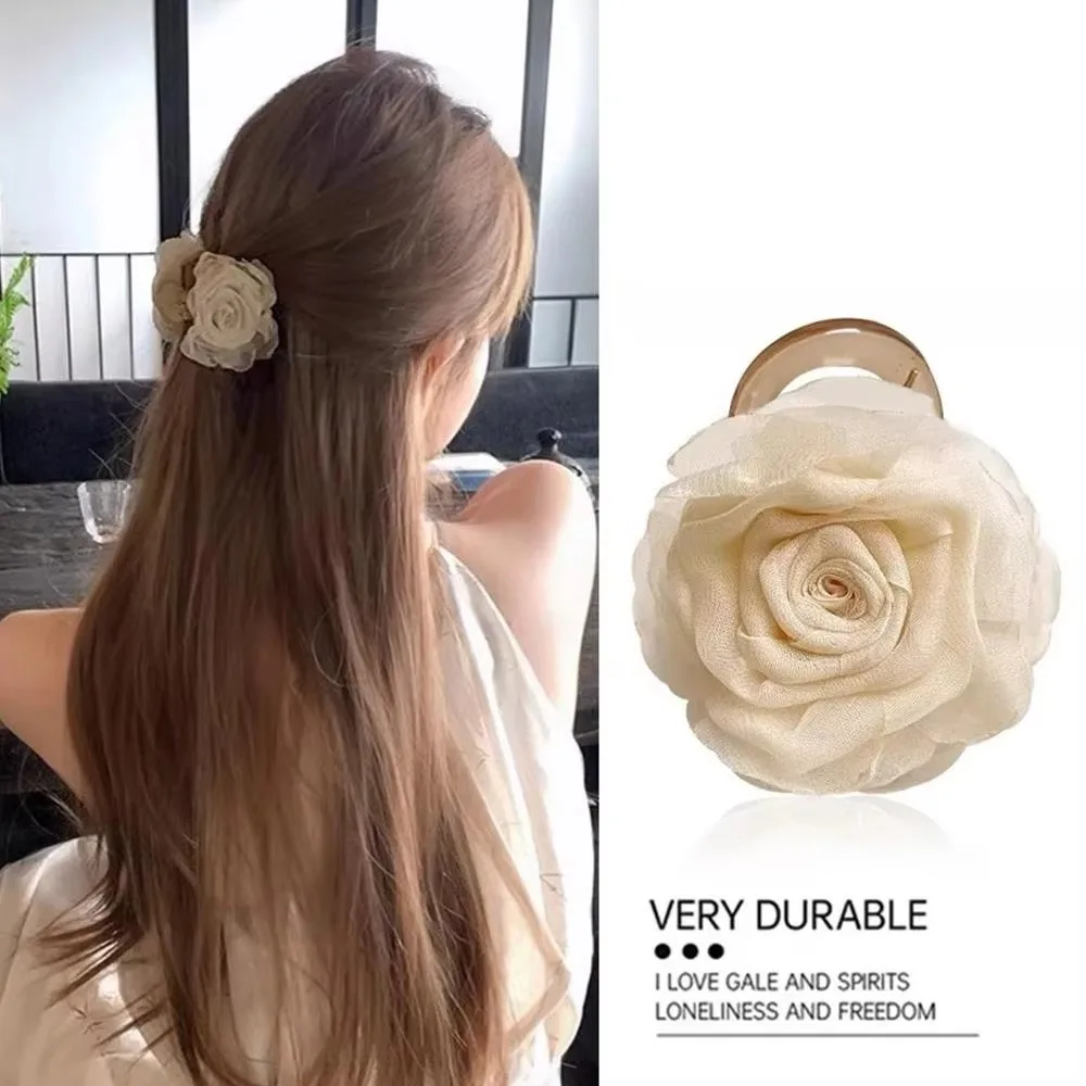 Sweet Rose Flower Hair Clip Mesh Half-Up Hair Claw Double-Sided Floral Hairpin Hair Accessories
Sweet Rose Flower Hair Clip Mesh Half-Up Hair Claw Double-Sided Floral Hairpin Hair Accessories