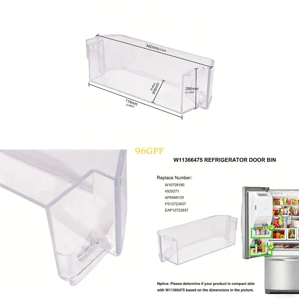 96GF Reinforced Left Hand Refrigerator Door Basket Replacement Part With Improved Weight Support Construction
96GF Reinforced Left Hand Refrigerator Door Basket Replacement Part With Improved Weight Support Construction