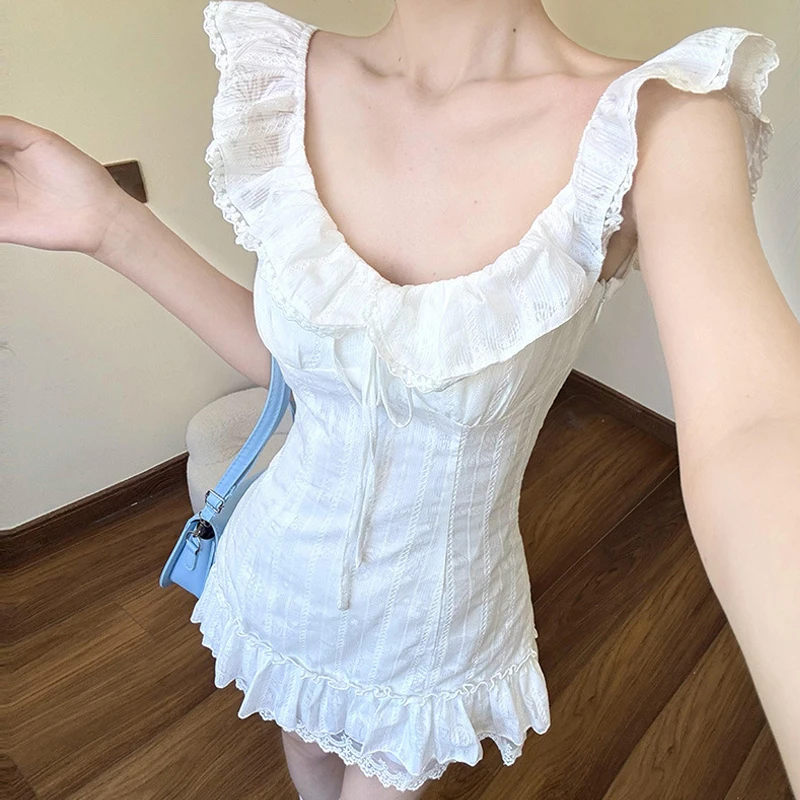 Французская элегантная белая юбка А-силуэта для женщин, весна-лето, сексуальная кружевная короткая юбка в стиле Y2K для встреч и свиданий
Французская элегантная белая юбка А-силуэта для женщин, весна-лето, сексуальная кружевная короткая юбка в стиле Y2K для встреч и свиданий