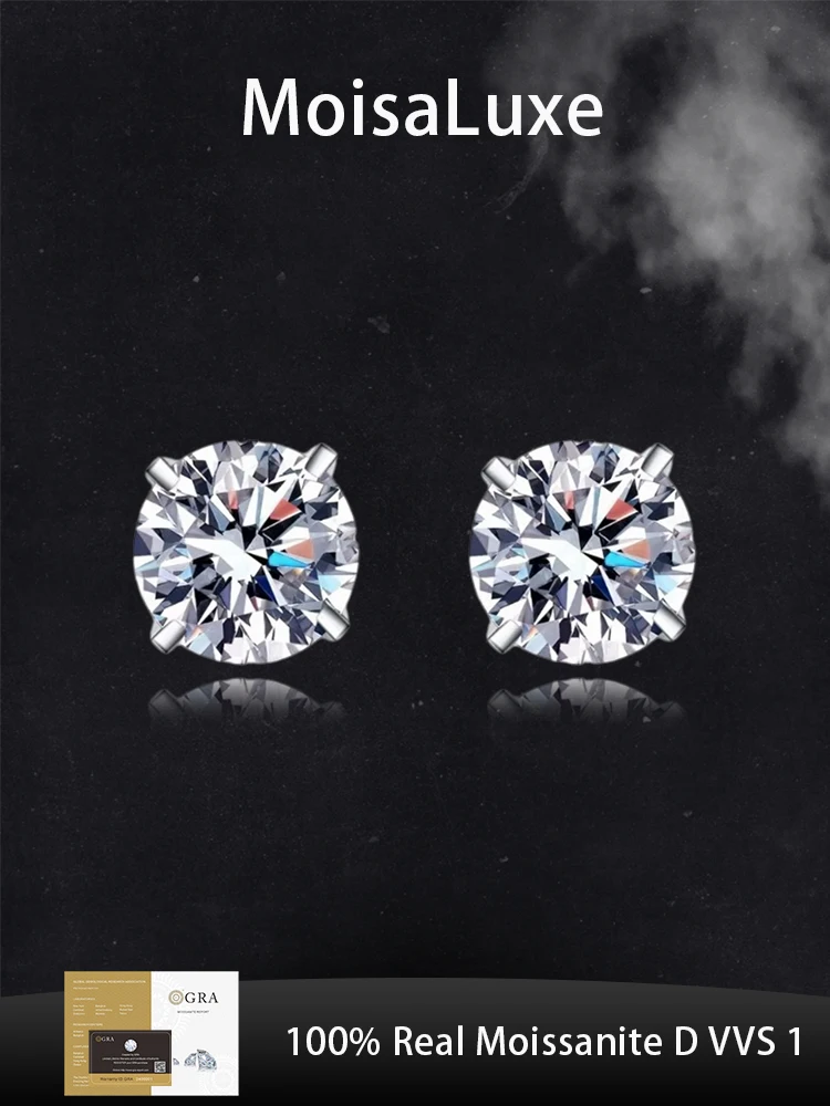 MoisaLuxe Official Shop GRA Moissanite Plata Simple 925 Silver Earrings for Fashion Jewelry Women Hoop Wear
MoisaLuxe Official Shop GRA Moissanite Plata Simple 925 Silver Earrings for Fashion Jewelry Women Hoop Wear