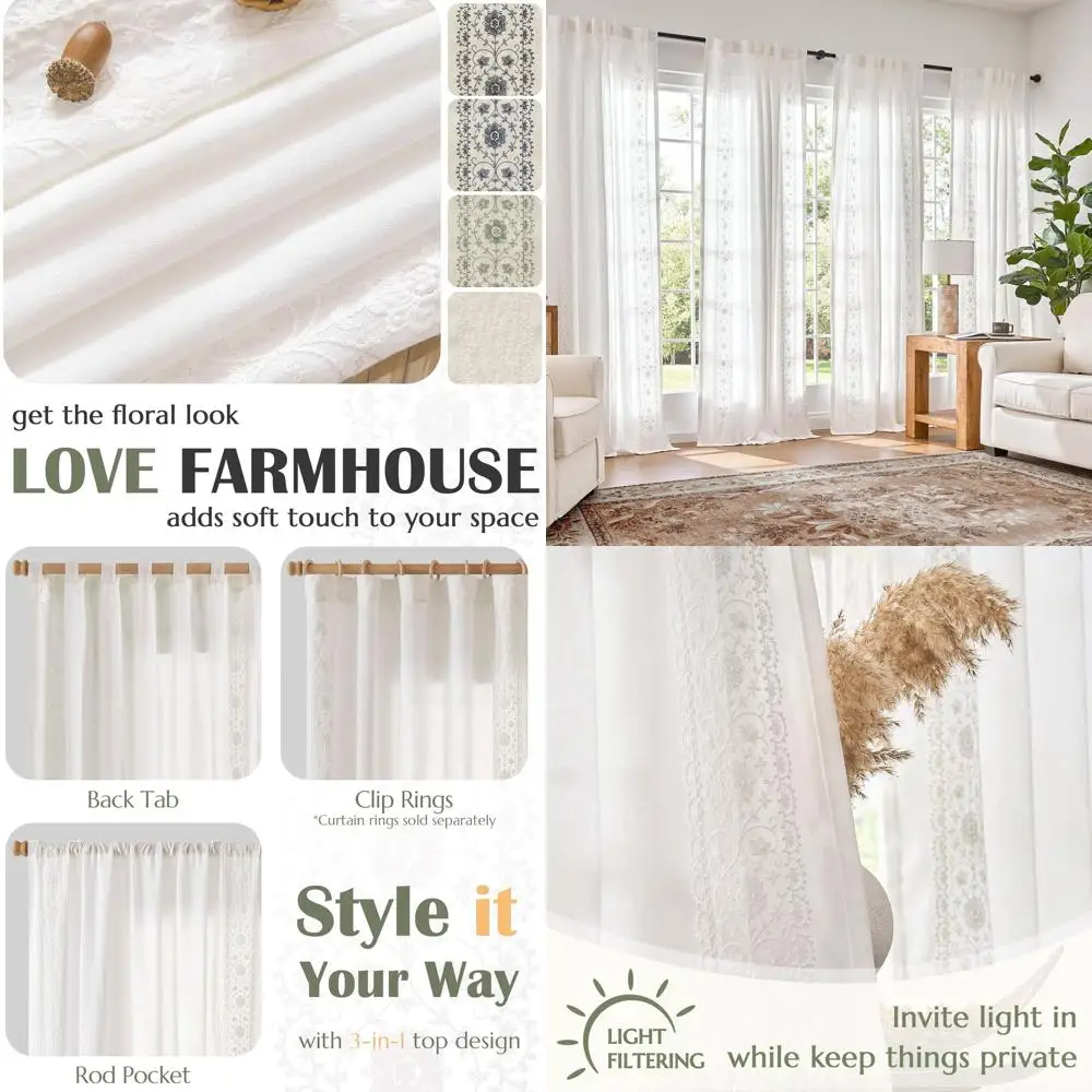 Винтажные льняные шторы с цветочным принтом, длина 84, светофильтрация, стиль Cottagecore, белый цвет, комплект из 2 панелей для спальни и гостиной
Винтажные льняные шторы с цветочным принтом, длина 84, светофильтрация, стиль Cottagecore, белый цвет, комплект из 2 панелей для спальни и гостиной