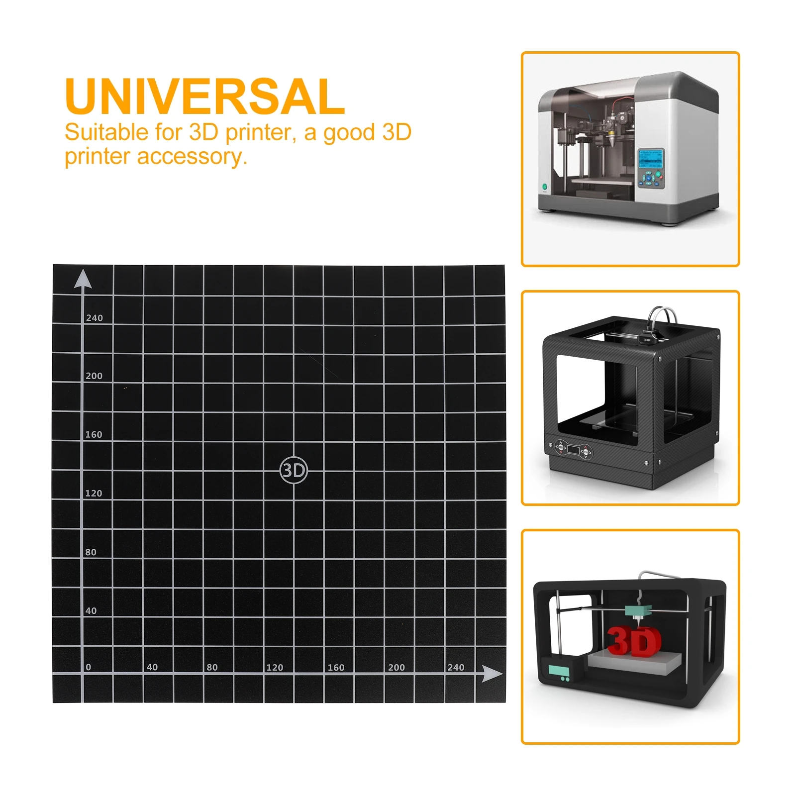 1 pc 3D Printer Stickers Black Build Hot Bed Tape Coordinate Heating Plate Reusable Easy Removal Even Heat for Most
1 pc 3D Printer Stickers Black Build Hot Bed Tape Coordinate Heating Plate Reusable Easy Removal Even Heat for Most