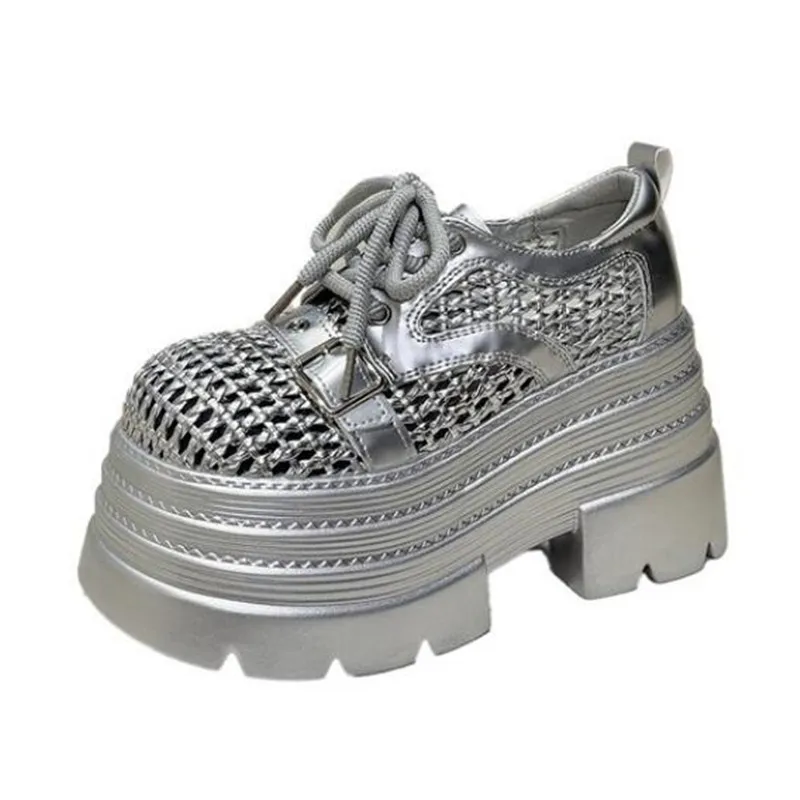2026 10CM Luxury Women's Hollow Leather Sneakers High Platform Lace-up Casual Shoes Thick Sole Heels Walking Shoes Zapatos Mujer
2026 10CM Luxury Women's Hollow Leather Sneakers High Platform Lace-up Casual Shoes Thick Sole Heels Walking Shoes Zapatos Mujer