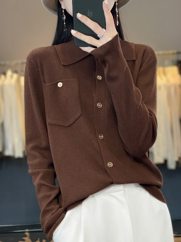 Slim Fit Camere вязаный топ с воротником irt, новинка весны, корейская версия, тонкий универсальный тонкий свитер на пуговицах
Slim Fit Camere вязаный топ с воротником irt, новинка весны, корейская версия, тонкий универсальный тонкий свитер на пуговицах