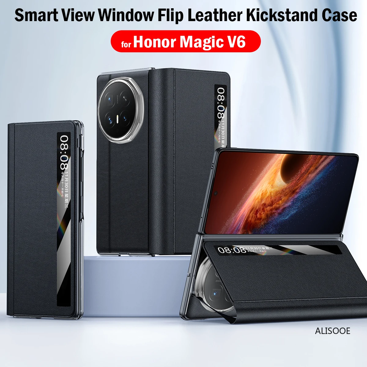 Flip Leather Cover for Honor Magic V6 Case Magnetic Leather Kickstand Smart View Protection Phone Capa Funda
Flip Leather Cover for Honor Magic V6 Case Magnetic Leather Kickstand Smart View Protection Phone Capa Funda