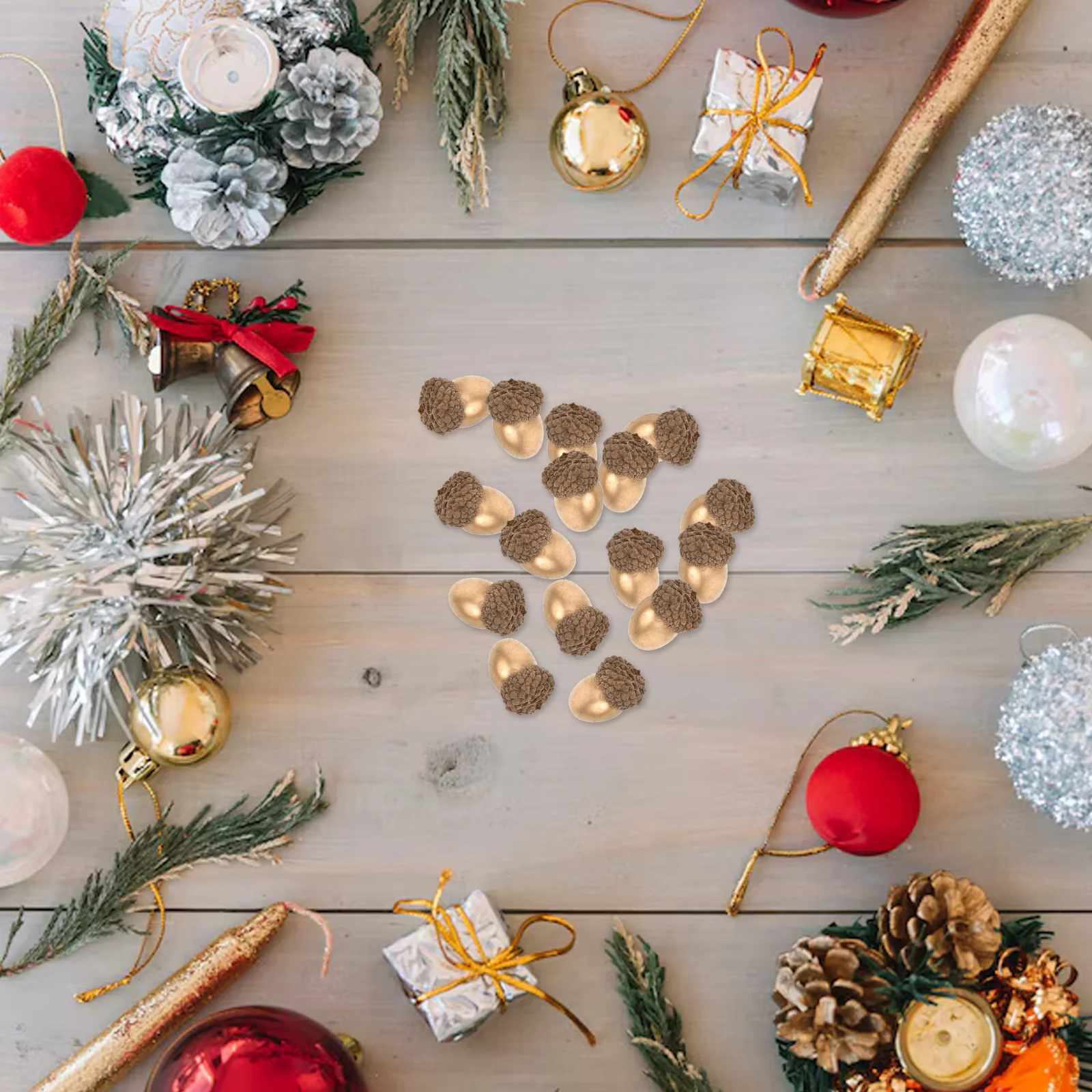 25Pcs Small Foam Artificial Acorns Golden Color Christmas Pine Cone Decorations Simulation Chestnuts Xmas Photography Props
25Pcs Small Foam Artificial Acorns Golden Color Christmas Pine Cone Decorations Simulation Chestnuts Xmas Photography Props