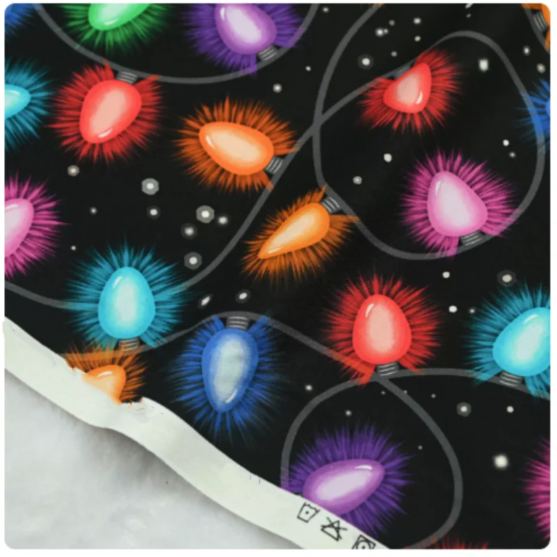 Plain Cotton Fabric With Christmas Wind Coloured Lantern Print, Handmade DIY Bag Garment Material 100% Cotton CR-273
Plain Cotton Fabric With Christmas Wind Coloured Lantern Print, Handmade DIY Bag Garment Material 100% Cotton CR-273