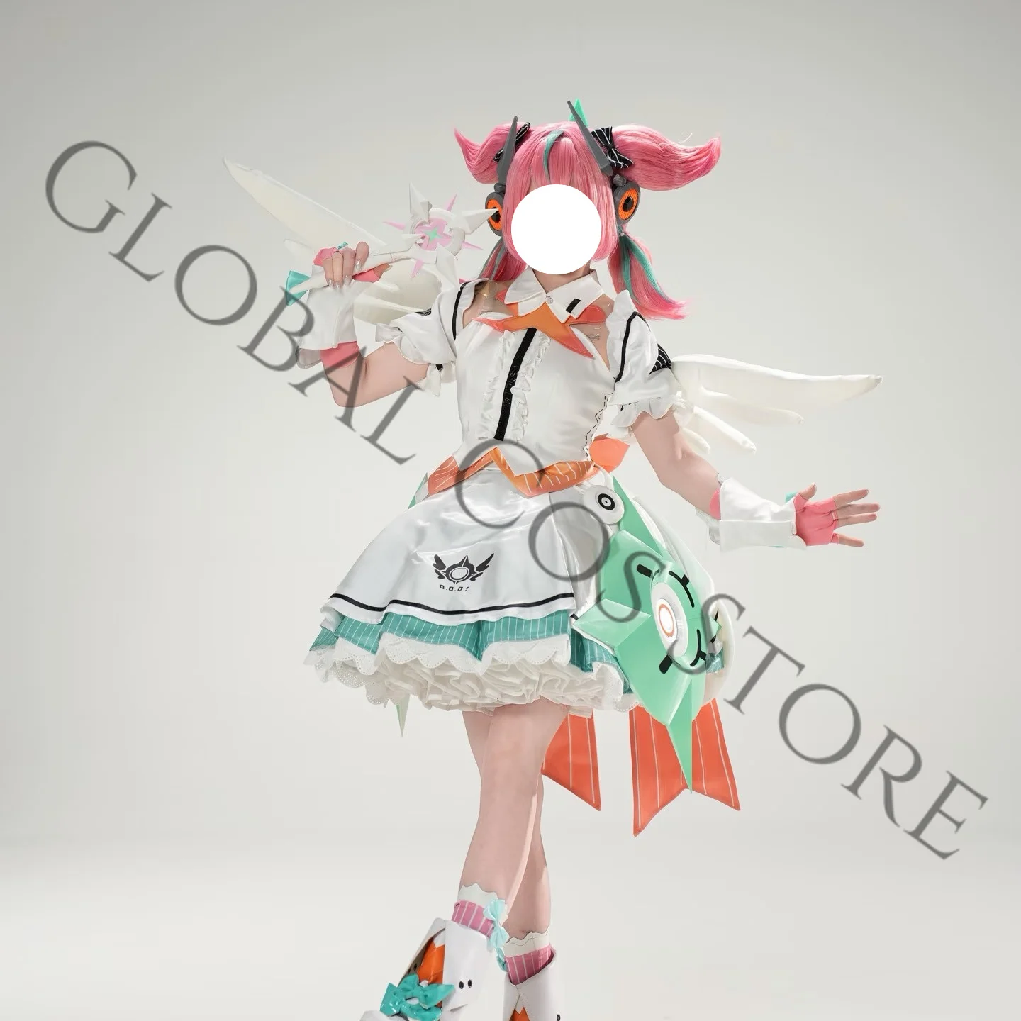 Aria Cosplay Costume Angels of Delusion White Magical Girl Dress Green Layered Skirt Accessories and Wig Game Zenless Zone Zero
Aria Cosplay Costume Angels of Delusion White Magical Girl Dress Green Layered Skirt Accessories and Wig Game Zenless Zone Zero