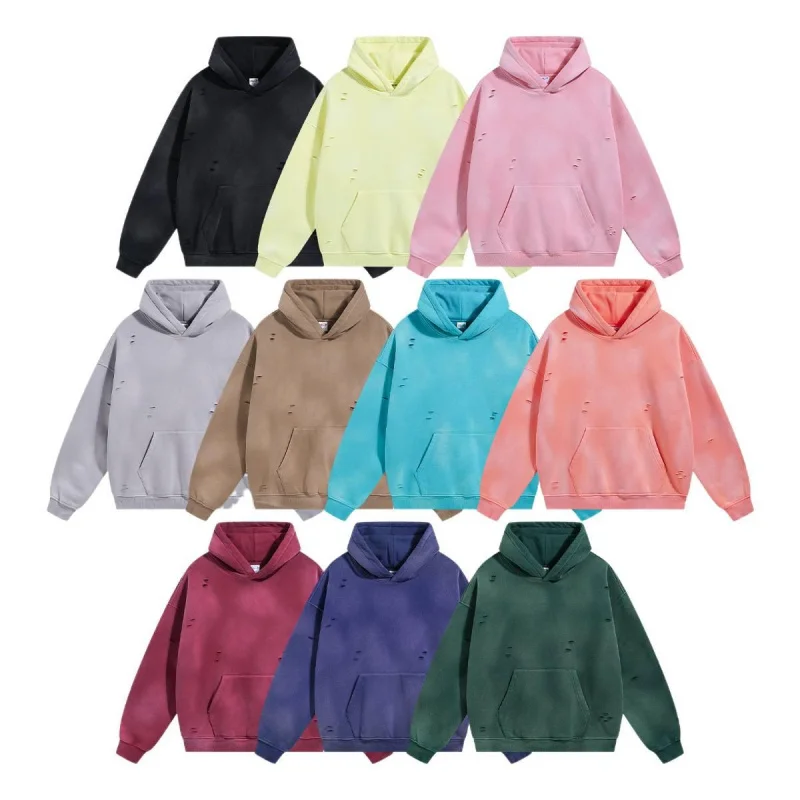 WESTSHAN EU US Size Autumn Winter Trendy Brand 360G Spray Washed Vintage Ripped Fleece Oversize Hoodie
WESTSHAN EU US Size Autumn Winter Trendy Brand 360G Spray Washed Vintage Ripped Fleece Oversize Hoodie