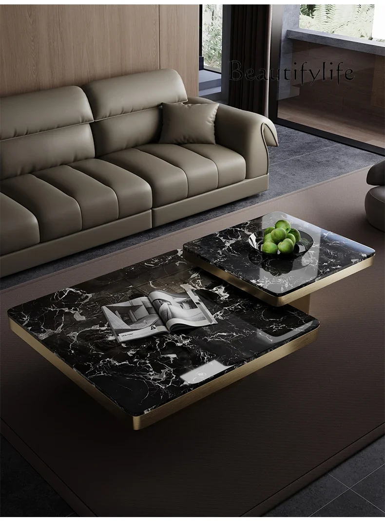 XX Marble Coffee Table Living Room Home Light Luxury High Sense Black Square Size Combination
XX Marble Coffee Table Living Room Home Light Luxury High Sense Black Square Size Combination