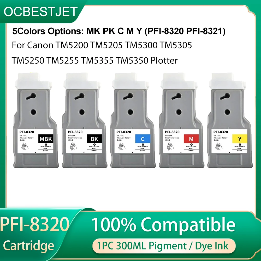 PFI 8320 8321 300ML 1 PC Compatible Ink Cartridge For Canon TM5200 TM5205 TM5300 TM5305 TM5250 TM5255 TM5355 TM5350 Printer
PFI 8320 8321 300ML 1 PC Compatible Ink Cartridge For Canon TM5200 TM5205 TM5300 TM5305 TM5250 TM5255 TM5355 TM5350 Printer