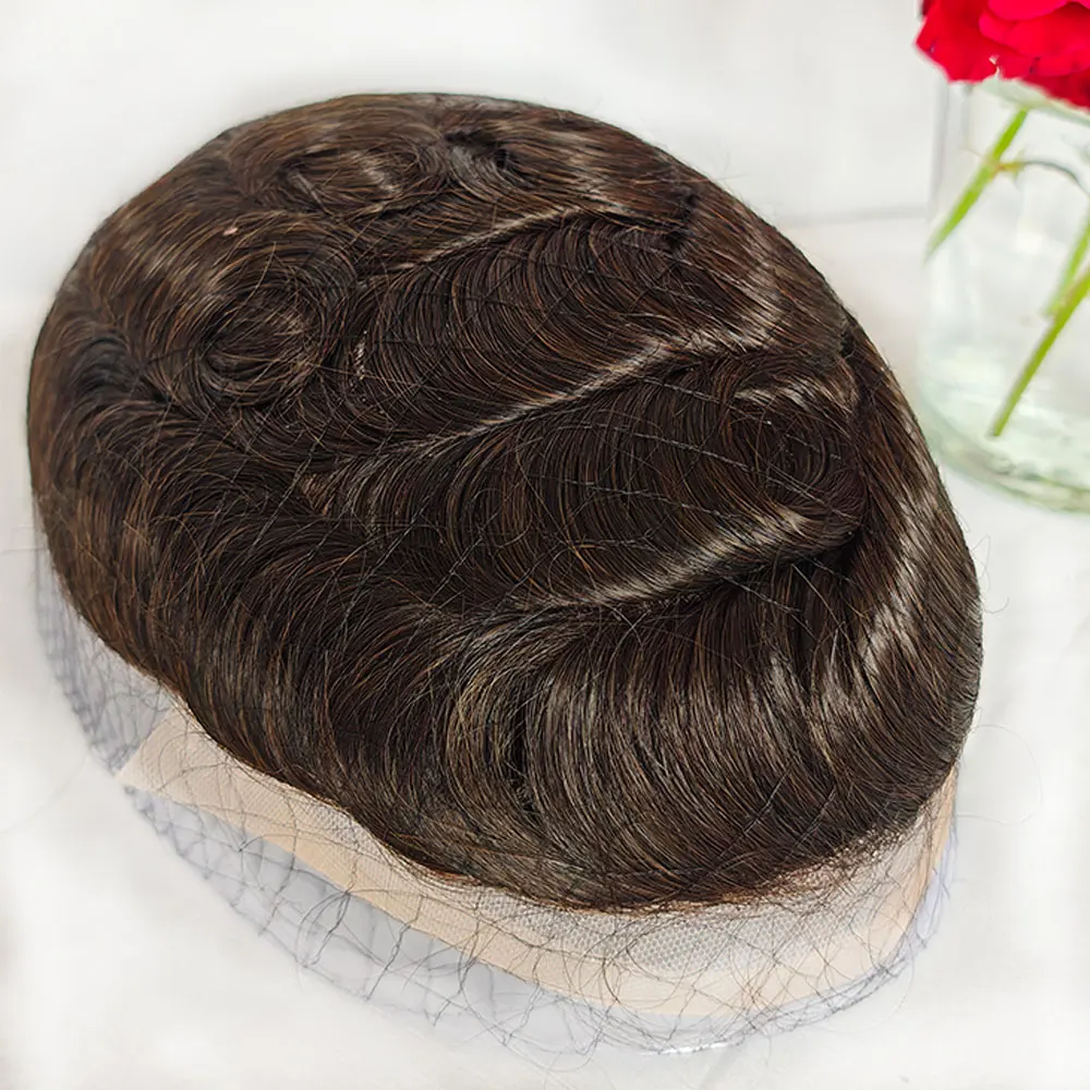 Men's 7x9 Inch Natural Hairline French Lace Front Curly Wavy Toupee with PU Replacement System Human Hair Pieces for Wig
Men's 7x9 Inch Natural Hairline French Lace Front Curly Wavy Toupee with PU Replacement System Human Hair Pieces for Wig