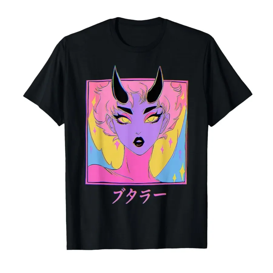 Goth Grunge Demon Anime Girl Waifu Horror Alt Aesthetic T-shirt For Men Women 100% Cotton T Shirts Short Sleeve Tops 0420-2
Goth Grunge Demon Anime Girl Waifu Horror Alt Aesthetic T-shirt For Men Women 100% Cotton T Shirts Short Sleeve Tops 0420-2