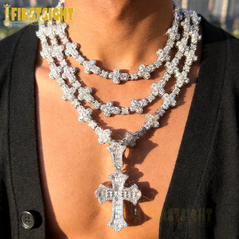 2026 Новое ожерелье с крестом Iced Out для мужчин и женщин, серебряный цвет, зубец, цепочка с кубическим цирконием и звездами, роскошные ювелирные изделия в стиле хип-хоп
2026 Новое ожерелье с крестом Iced Out для мужчин и женщин, серебряный цвет, зубец, цепочка с кубическим цирконием и звездами, роскошные ювелирные изделия в стиле хип-хоп