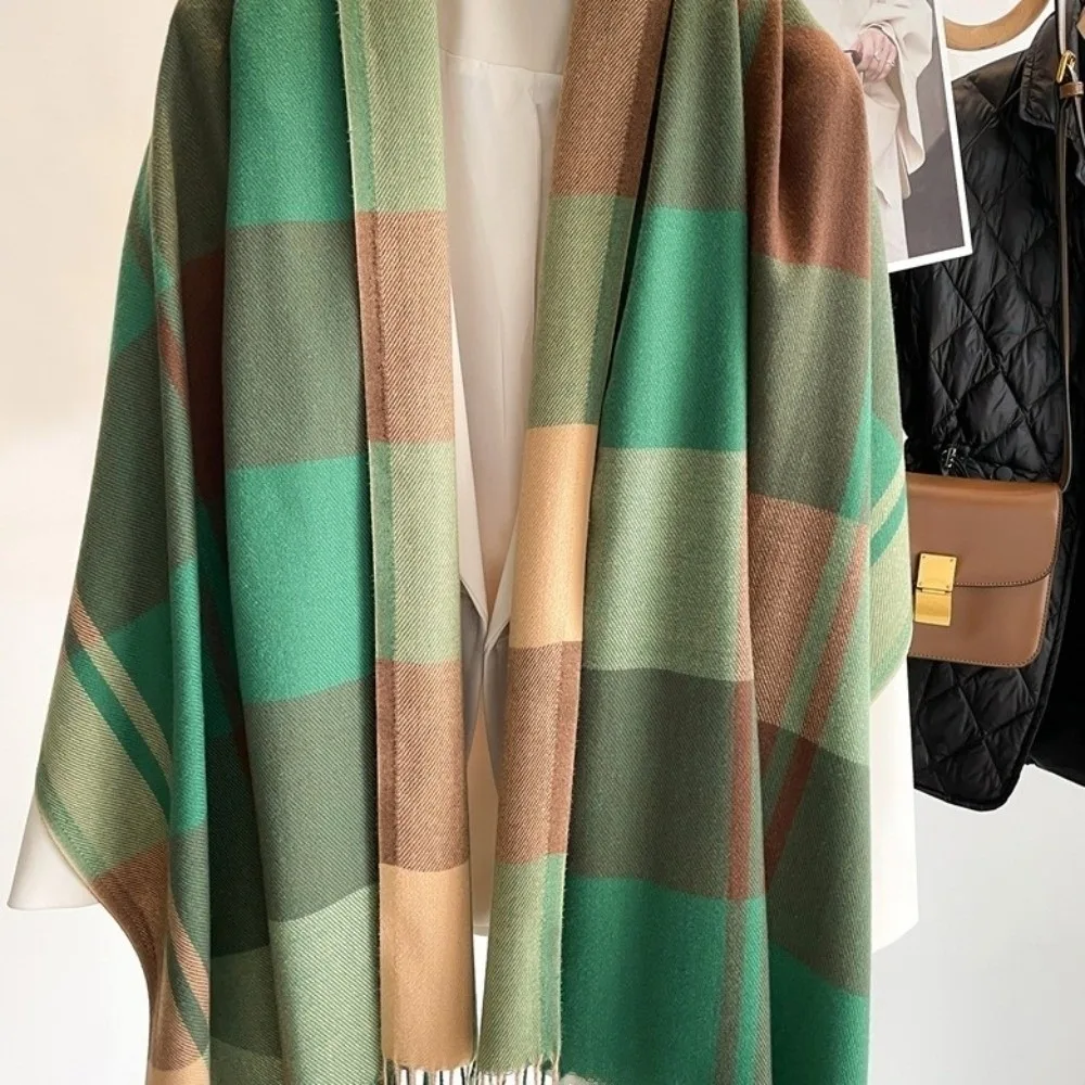 Fashion Windproof Plaid Scarf Keep Warm Thick Imitation Cashmere Shawl Tassel Korean Style Shawl Wrap Girl
Fashion Windproof Plaid Scarf Keep Warm Thick Imitation Cashmere Shawl Tassel Korean Style Shawl Wrap Girl